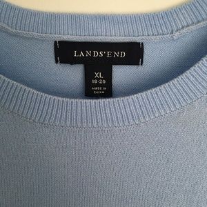 LandsEnd light short sleeve knit top sz XL